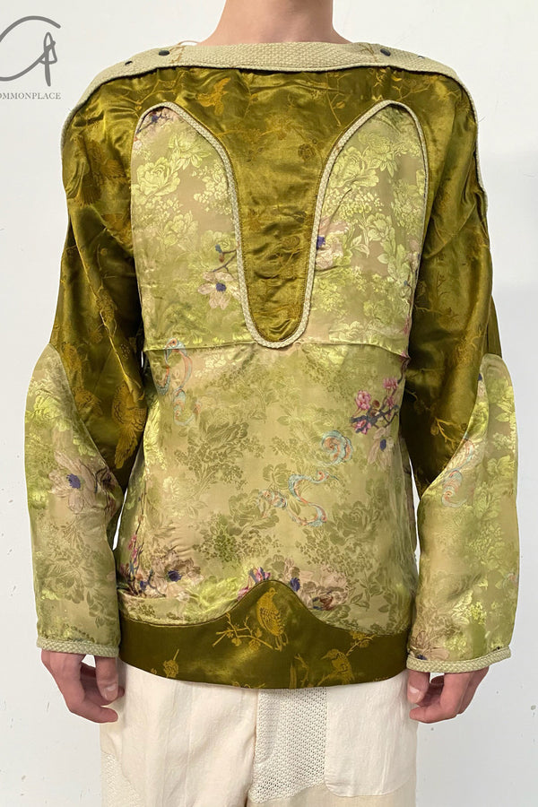 Communs stitching real silk printed shirt AW22-C215